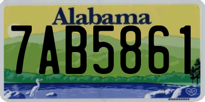 AL license plate 7AB5861