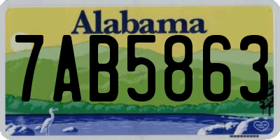 AL license plate 7AB5863