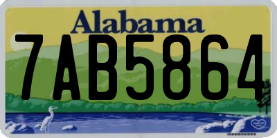 AL license plate 7AB5864