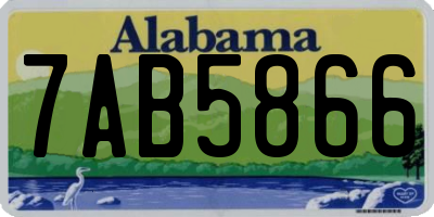 AL license plate 7AB5866