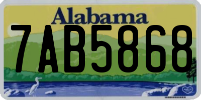 AL license plate 7AB5868