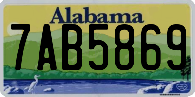 AL license plate 7AB5869
