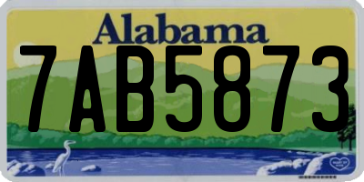 AL license plate 7AB5873