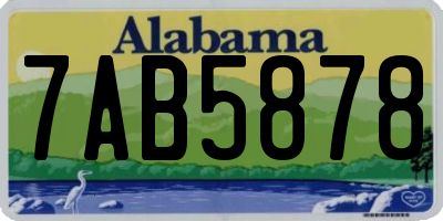 AL license plate 7AB5878
