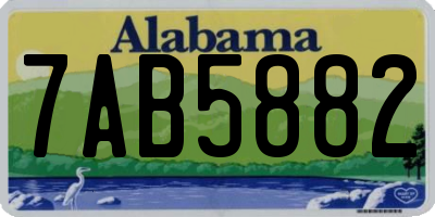 AL license plate 7AB5882