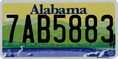 AL license plate 7AB5883