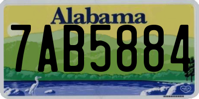 AL license plate 7AB5884