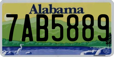 AL license plate 7AB5889
