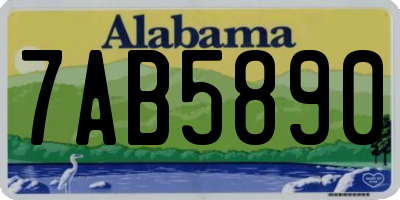 AL license plate 7AB5890