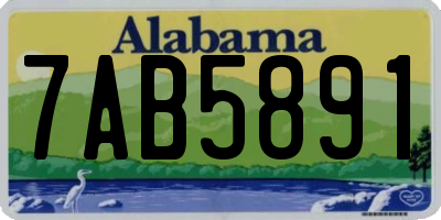AL license plate 7AB5891