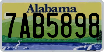 AL license plate 7AB5898