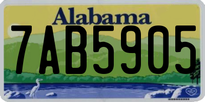 AL license plate 7AB5905
