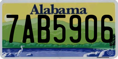 AL license plate 7AB5906