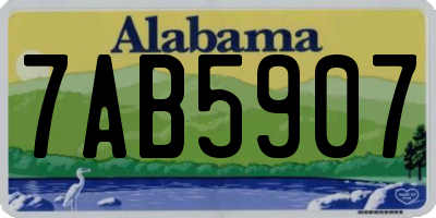 AL license plate 7AB5907