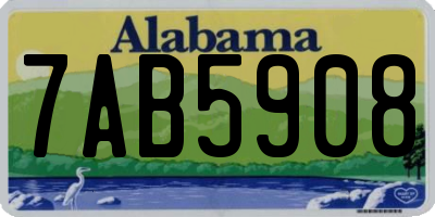 AL license plate 7AB5908