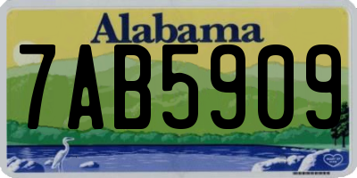 AL license plate 7AB5909