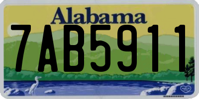 AL license plate 7AB5911
