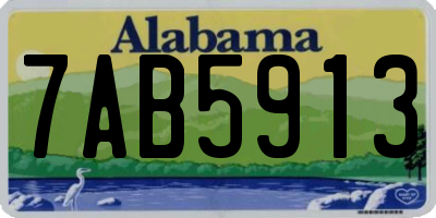 AL license plate 7AB5913