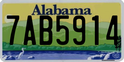 AL license plate 7AB5914