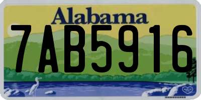 AL license plate 7AB5916
