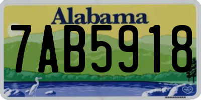 AL license plate 7AB5918