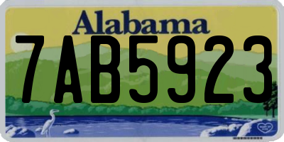 AL license plate 7AB5923