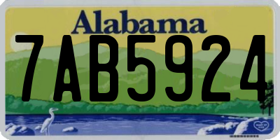 AL license plate 7AB5924
