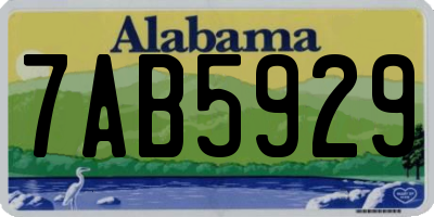 AL license plate 7AB5929