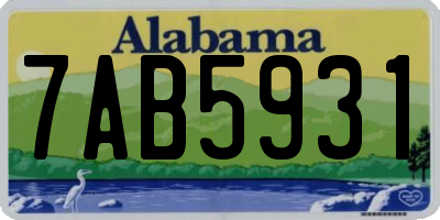 AL license plate 7AB5931