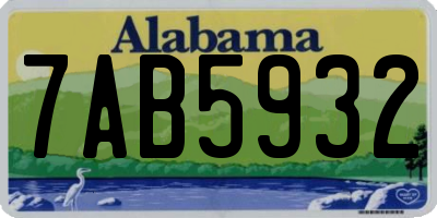 AL license plate 7AB5932