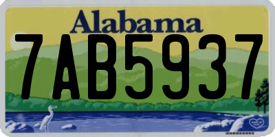 AL license plate 7AB5937