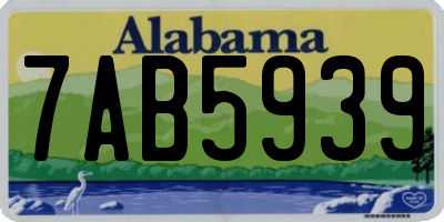 AL license plate 7AB5939