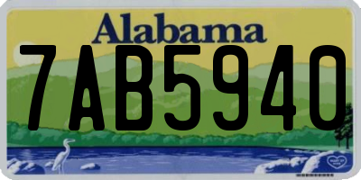 AL license plate 7AB5940