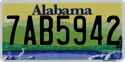 AL license plate 7AB5942