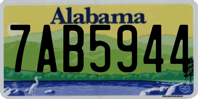 AL license plate 7AB5944