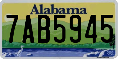 AL license plate 7AB5945