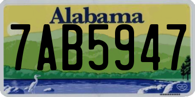 AL license plate 7AB5947
