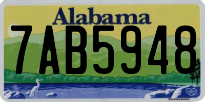AL license plate 7AB5948