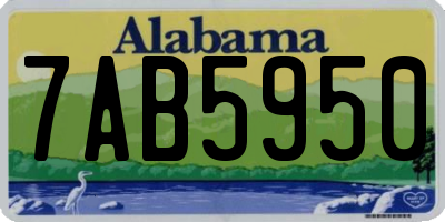 AL license plate 7AB5950