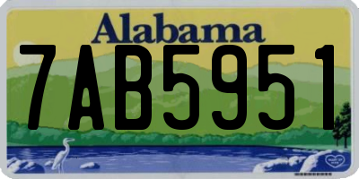 AL license plate 7AB5951