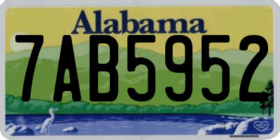 AL license plate 7AB5952