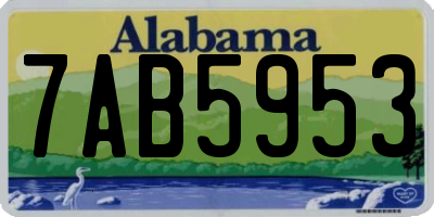 AL license plate 7AB5953