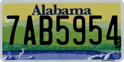 AL license plate 7AB5954