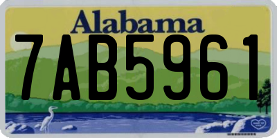 AL license plate 7AB5961