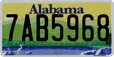 AL license plate 7AB5968