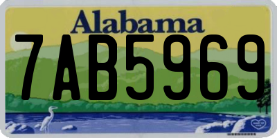 AL license plate 7AB5969