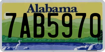 AL license plate 7AB5970