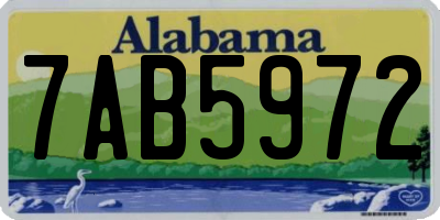 AL license plate 7AB5972