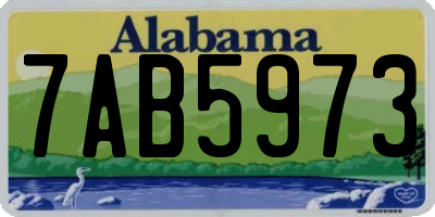 AL license plate 7AB5973