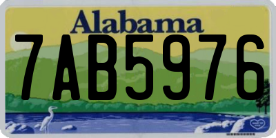 AL license plate 7AB5976
